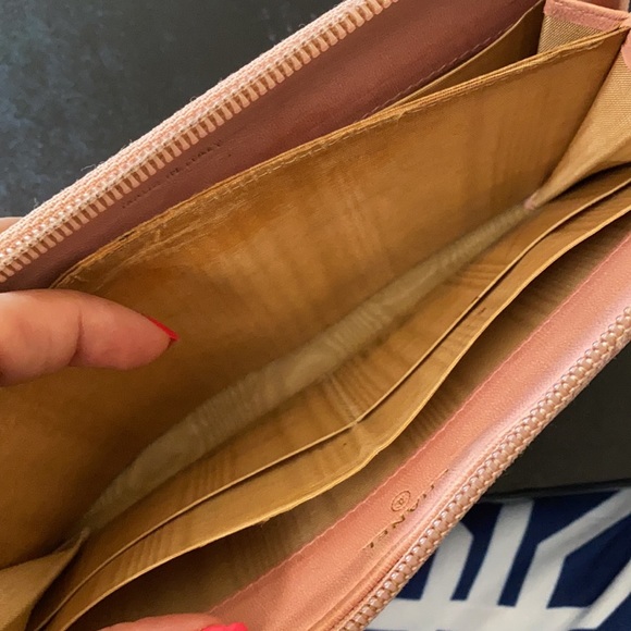 Chanel long wallet/clutch 100% auth w code. - Picture 7 of 12